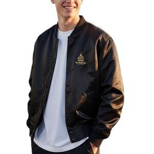 Vintage Trump Taj Mahal Satin Jacket Casino & Resort Varsity Bomber